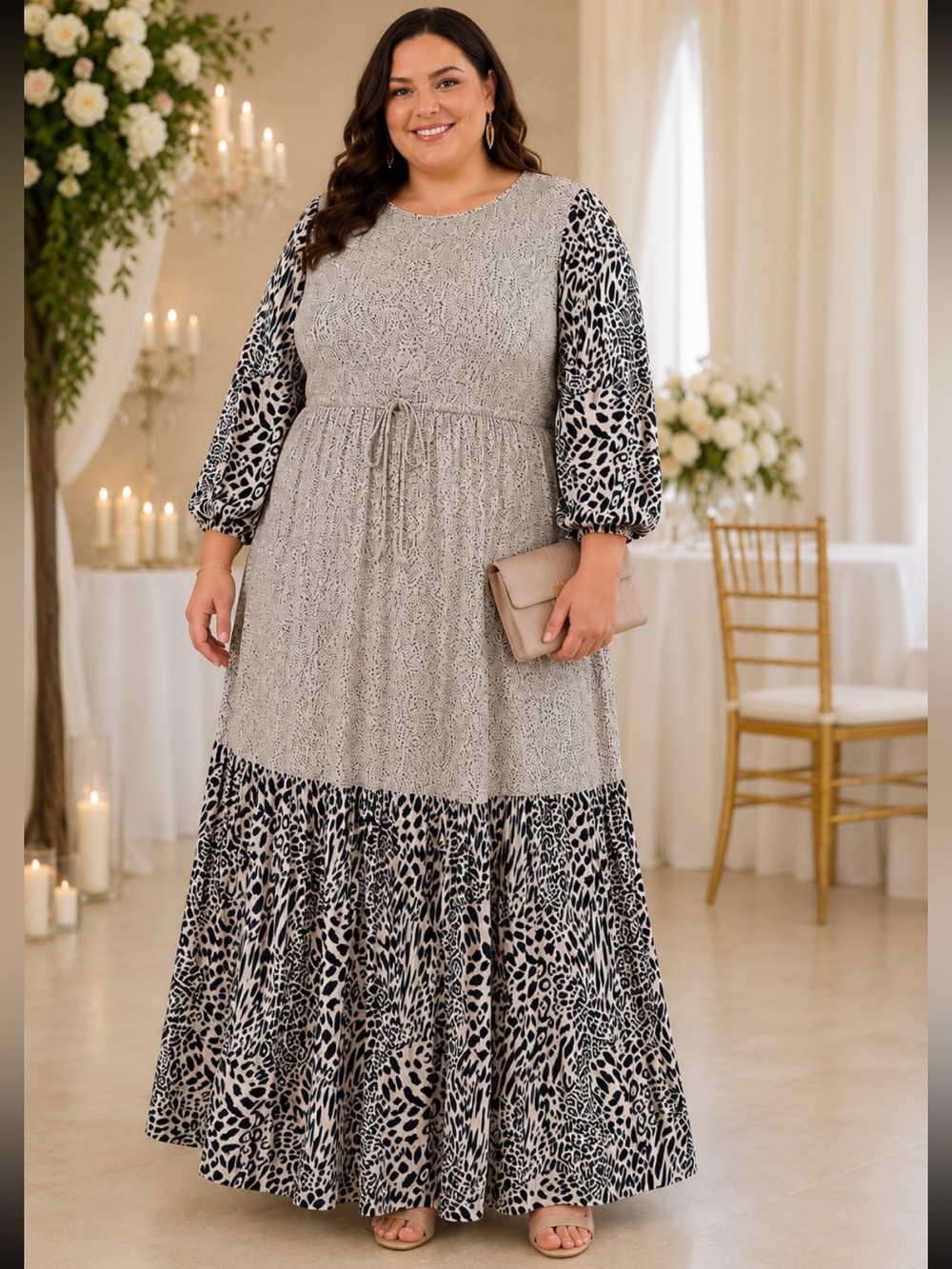 ASOS Curve Animal Print Maxi dress